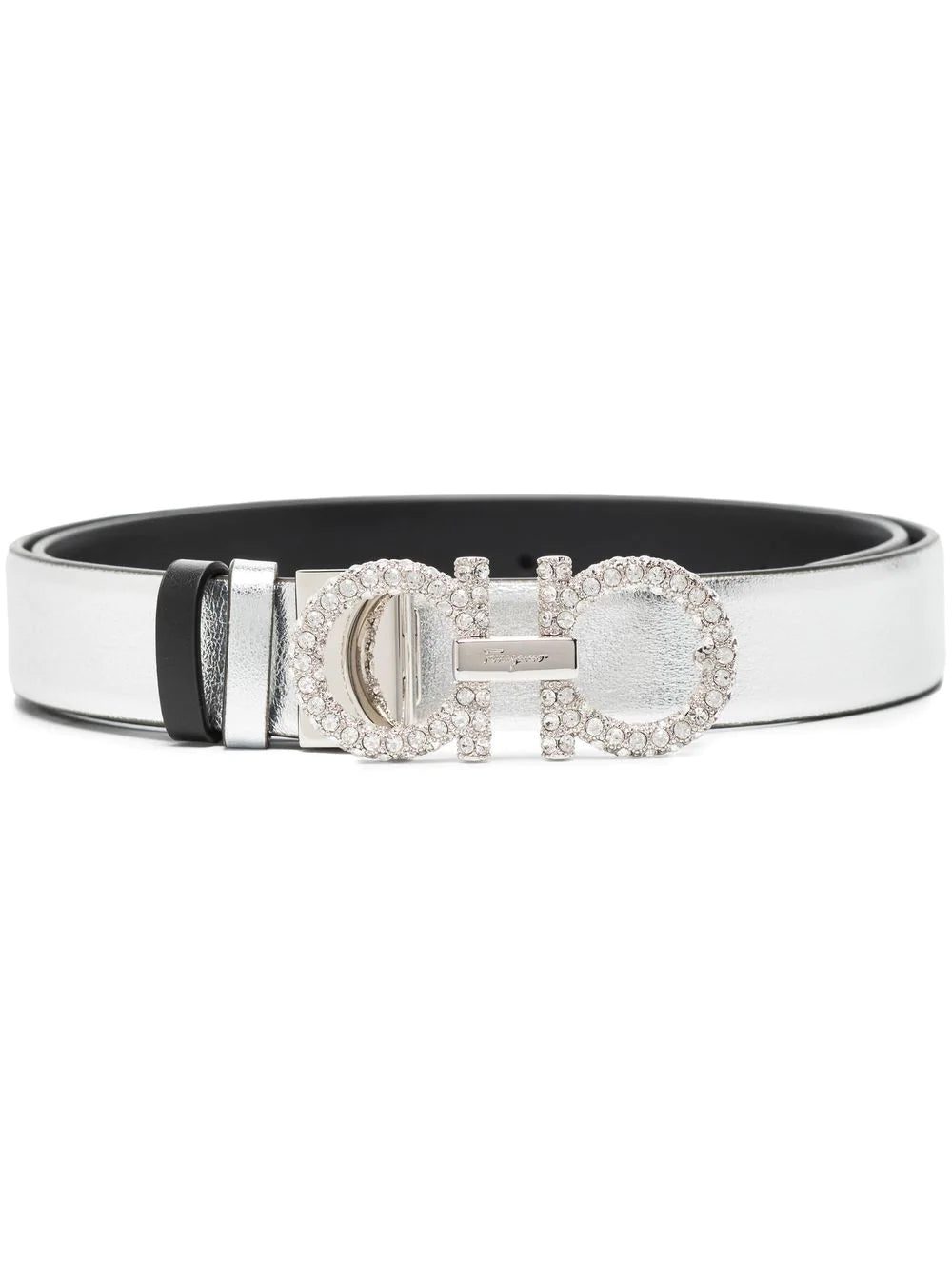 Ferragamo rhinestone buckle belt