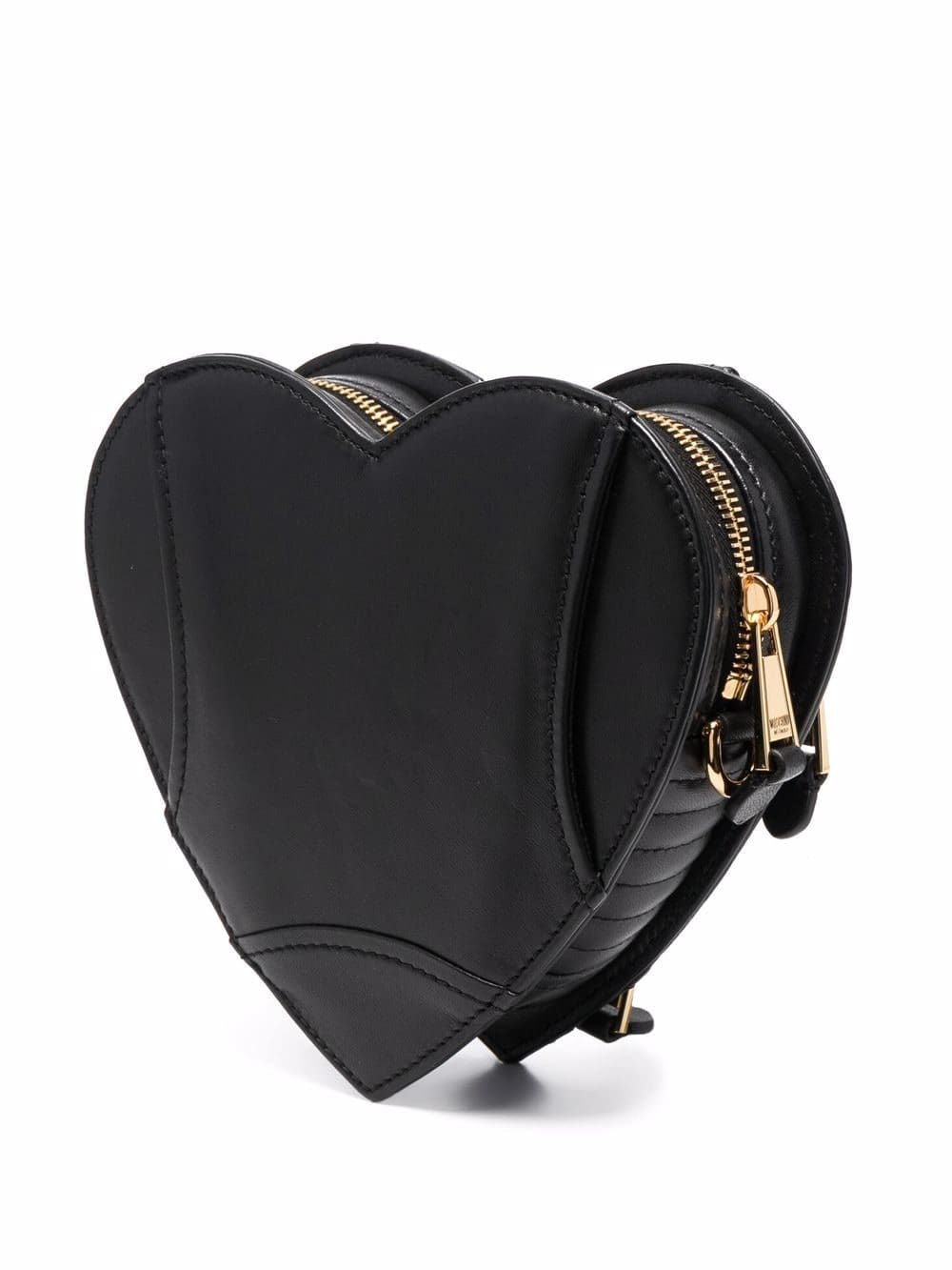 Moschino Heart Biker leather crossbody bag - Image 3
