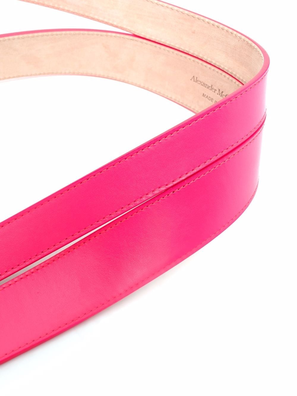 Alexander McQueen buckle-fastened leather belt - Image 2