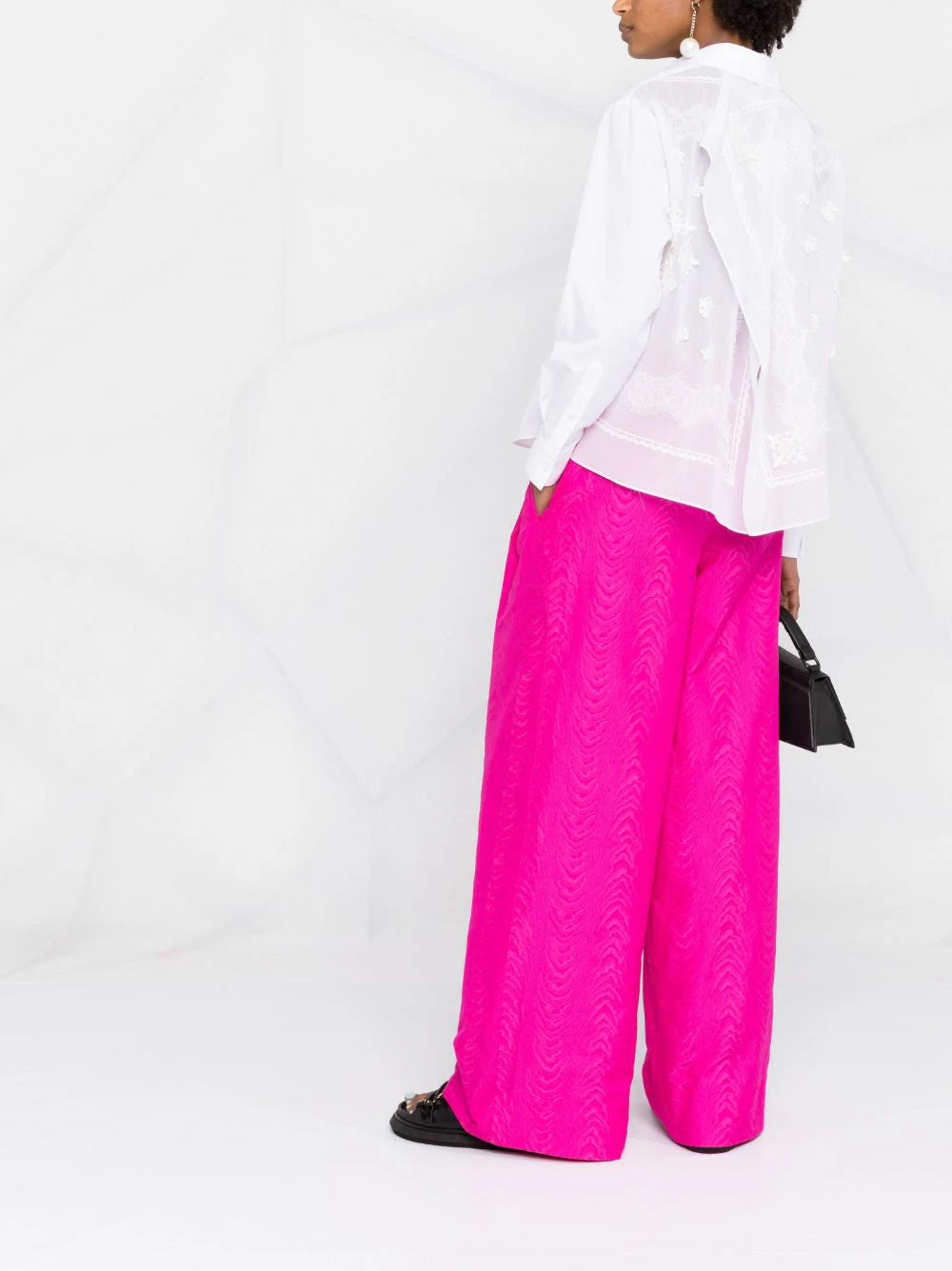 sacai embroidered slim-fit shirt - Image 2