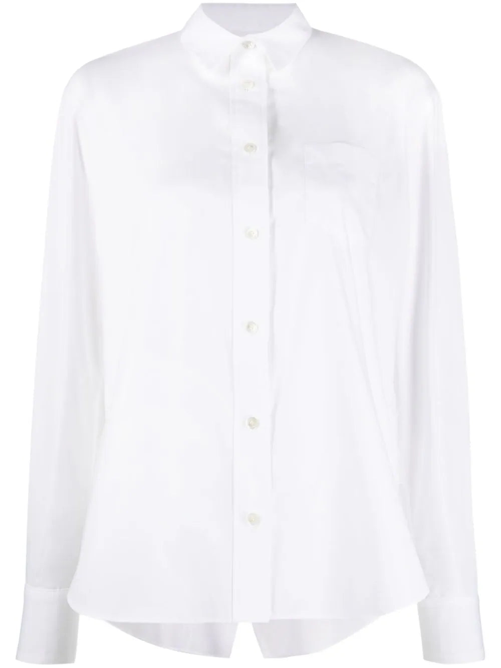 sacai embroidered slim-fit shirt