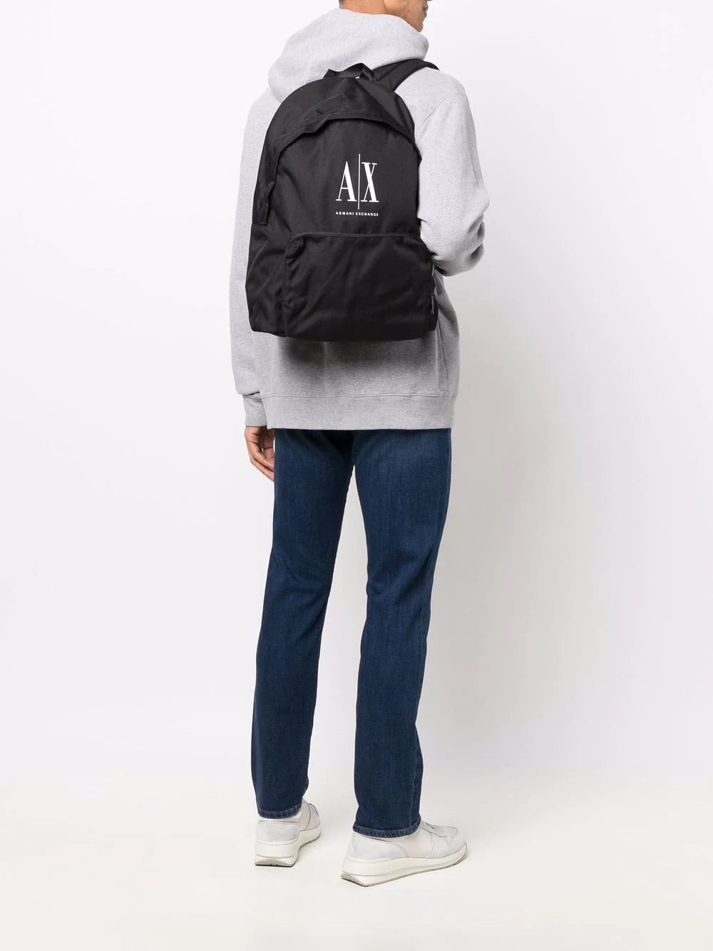 Armani Exchange logo-print zip-up backpack - Image 2