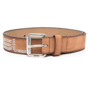 Diesel  crystal-logo leather belt