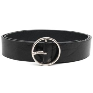 Diesel  round-buckle leather belt
