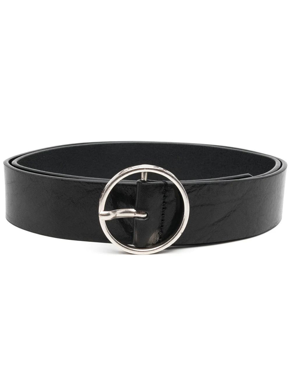 Diesel round-buckle leather belt