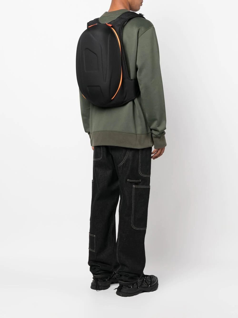 Diesel embossed-logo zipped backpack - Image 2