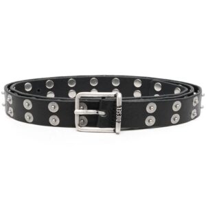 Diesel  logo-studded leather buckle belt