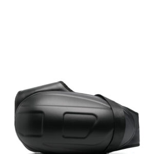 Diesel embossed-logo leather backpack