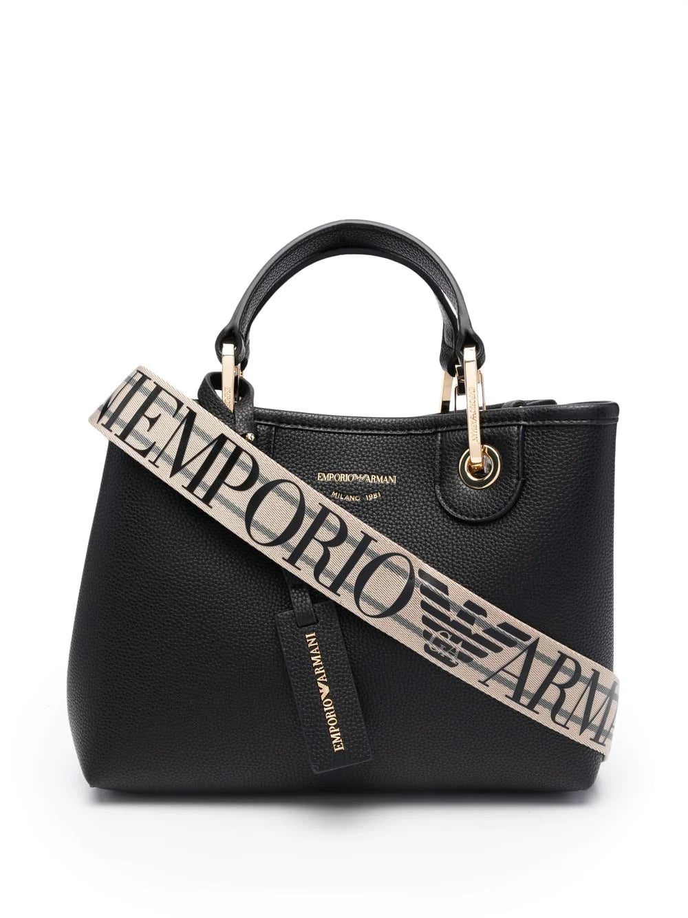 Emporio Armani logo tag tote bag