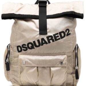 DSQUARED2 logo-print buckled backpack