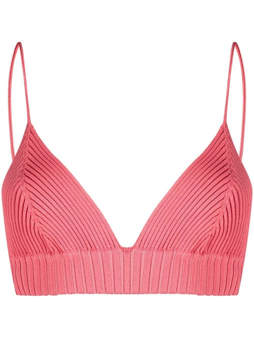 AMBUSH ribbed-knit slip-on bralette