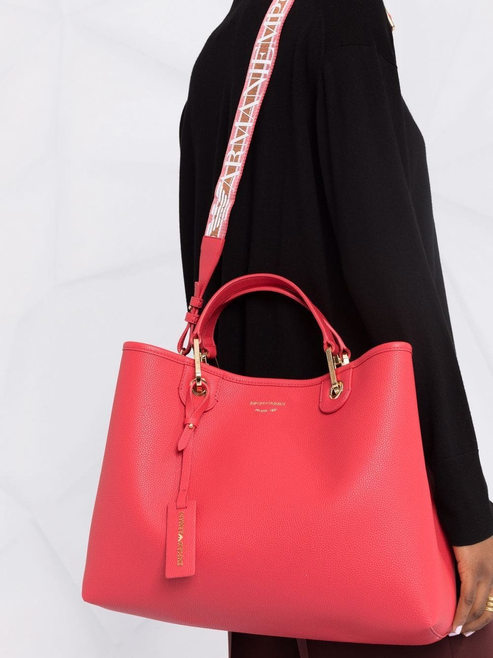 Emporio Armani logo-strap tote - Image 3