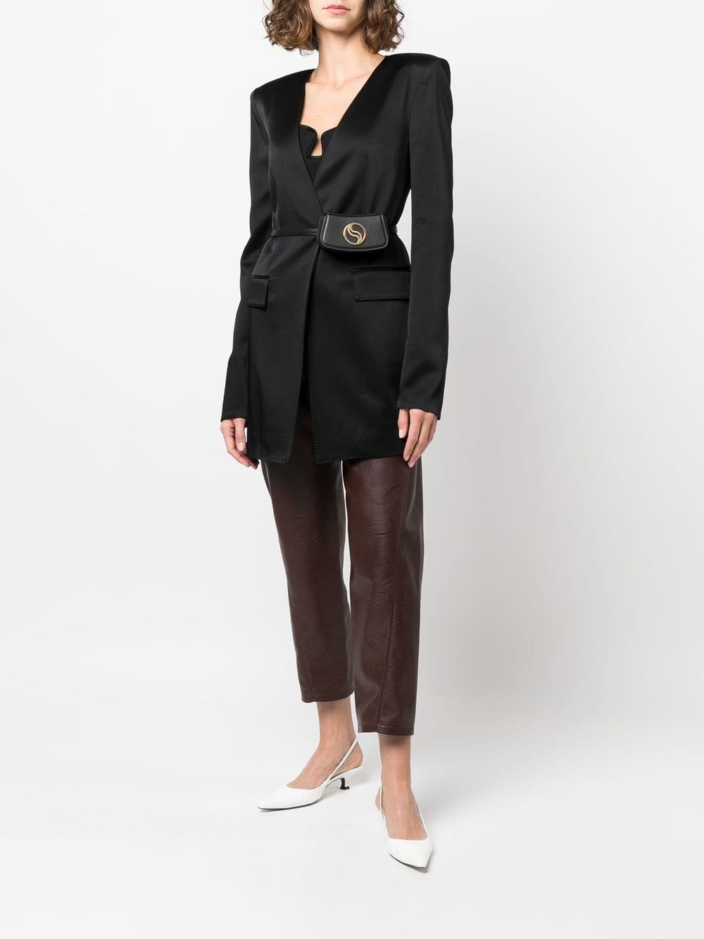 Stella McCartney S logo plaque curved belt bag - Image 2