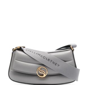 Stella McCartney S logo-plaque curved shoulder bag