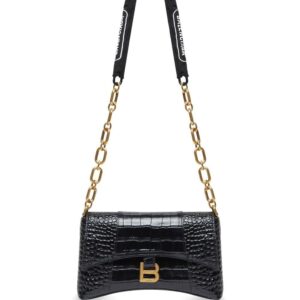 Balenciaga Downtown XS crocodile-embossed shoulder bag