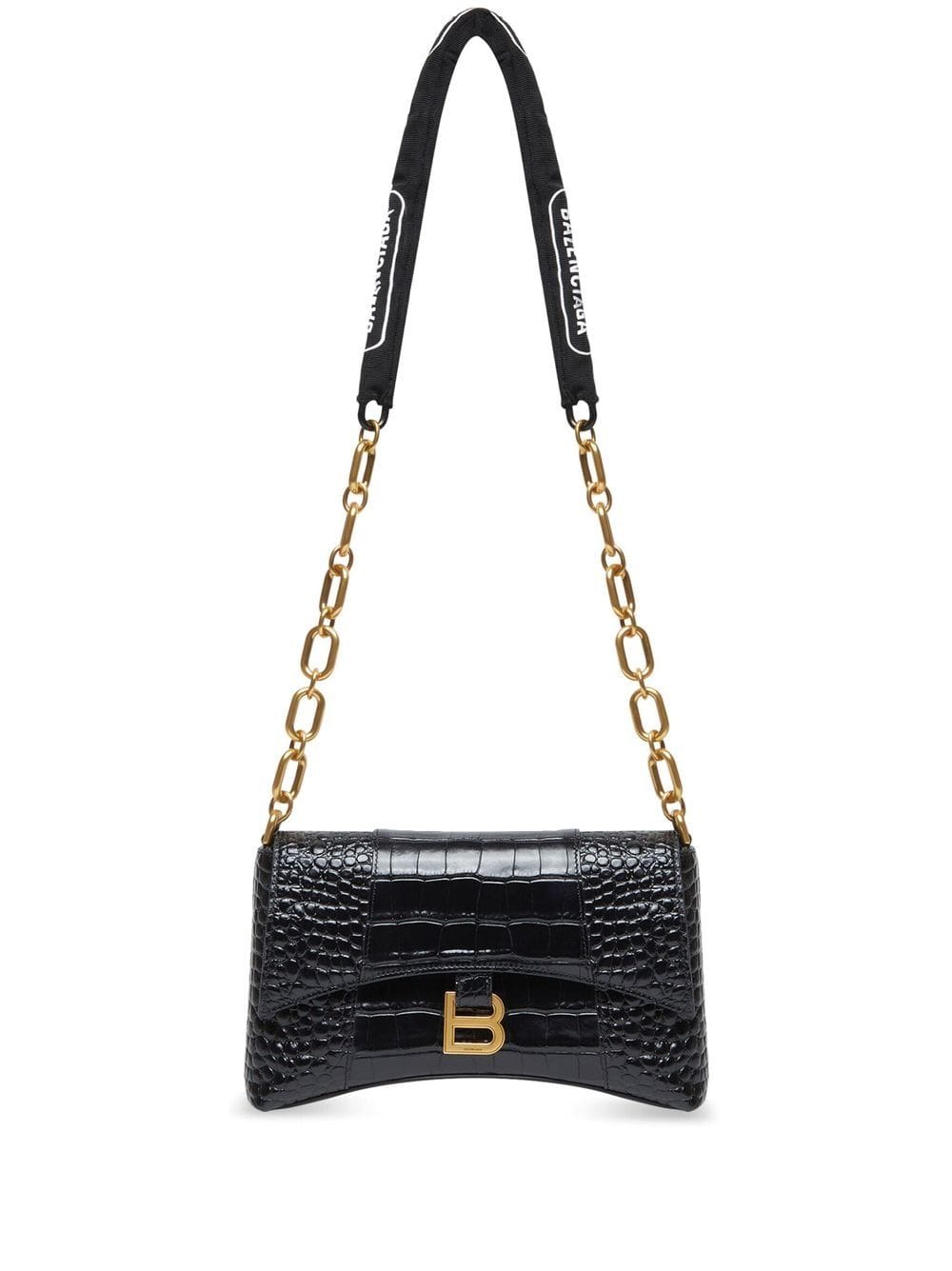 Balenciaga Downtown XS crocodile-embossed shoulder bag