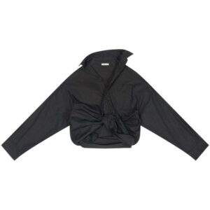 Balenciaga gathered-detail poplin shirt