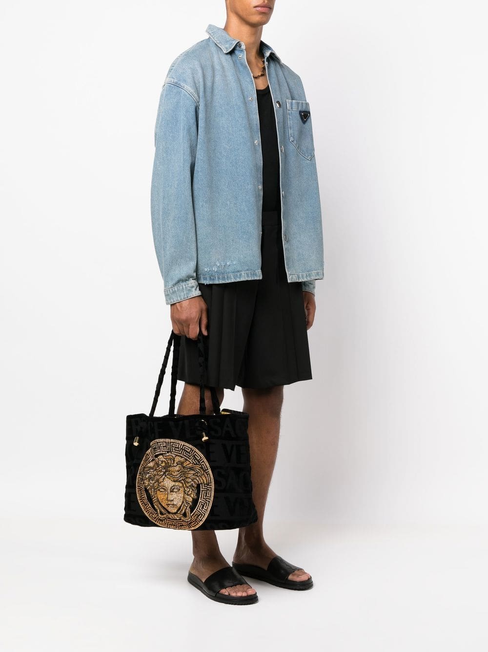 Versace Icon towelling tote bag - Image 2