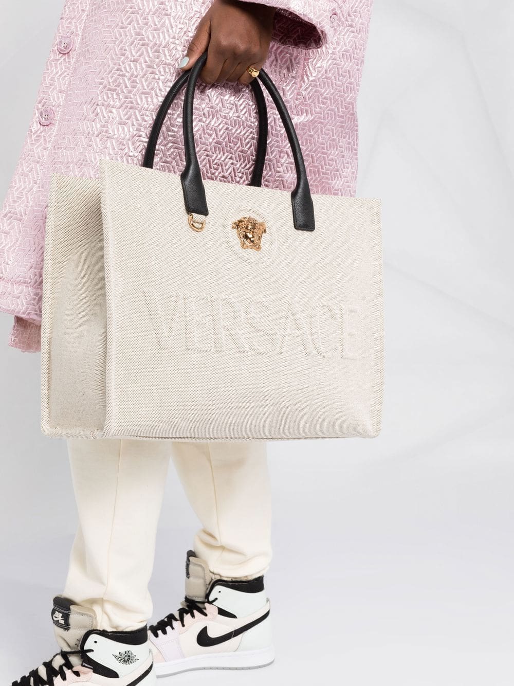 Versace large La Medusa canvas tote bag - Image 3