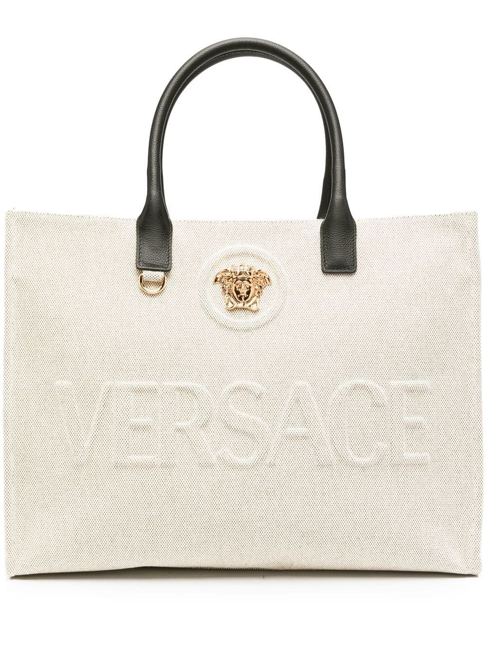 Versace large La Medusa canvas tote bag