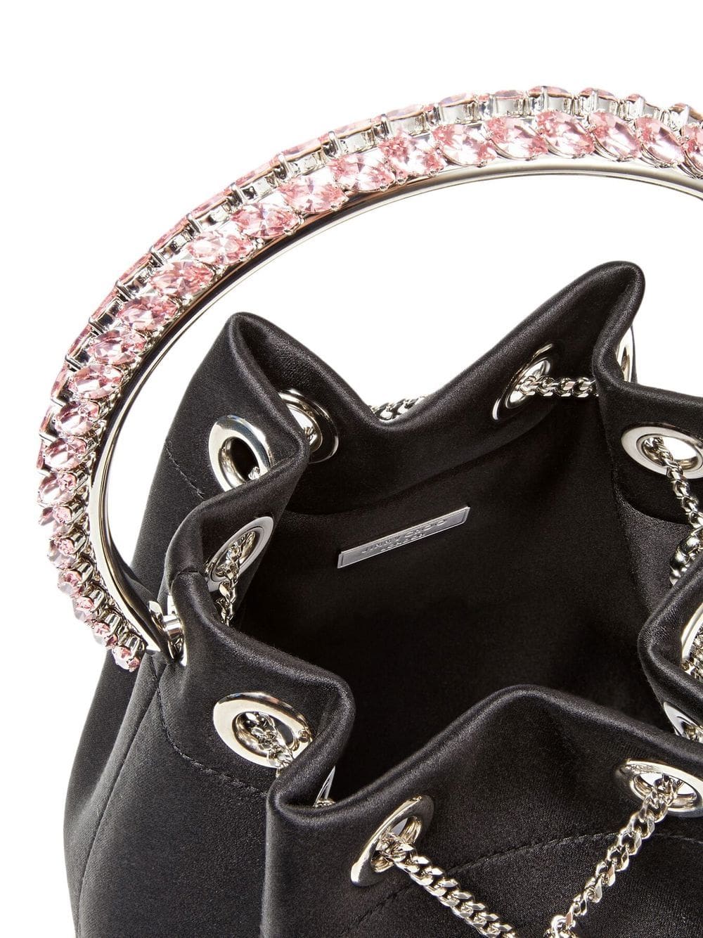 Jimmy Choo Bon Bon crystal-embellished satin bag - Image 4