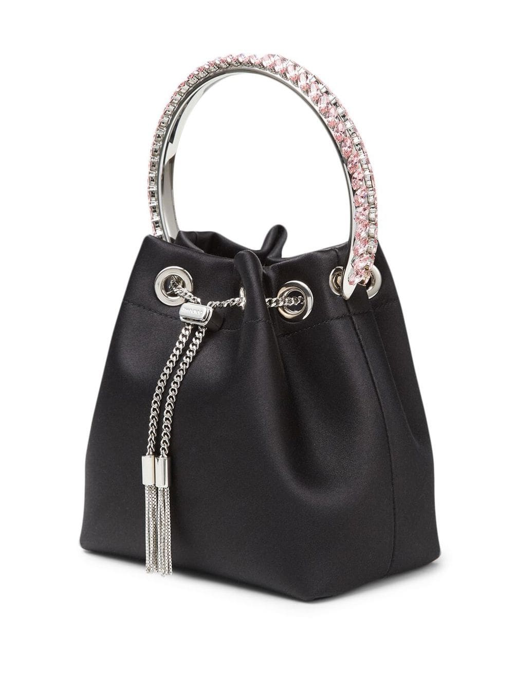 Jimmy Choo Bon Bon crystal-embellished satin bag - Image 3
