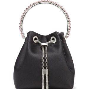 Jimmy Choo Bon Bon crystal-embellished satin bag