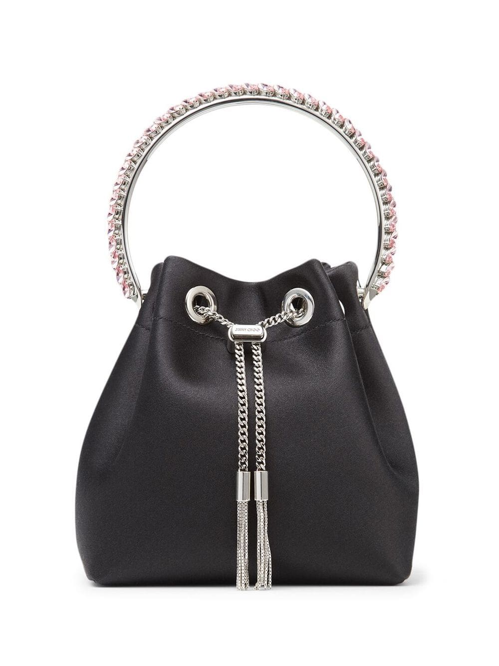 Jimmy Choo Bon Bon crystal-embellished satin bag