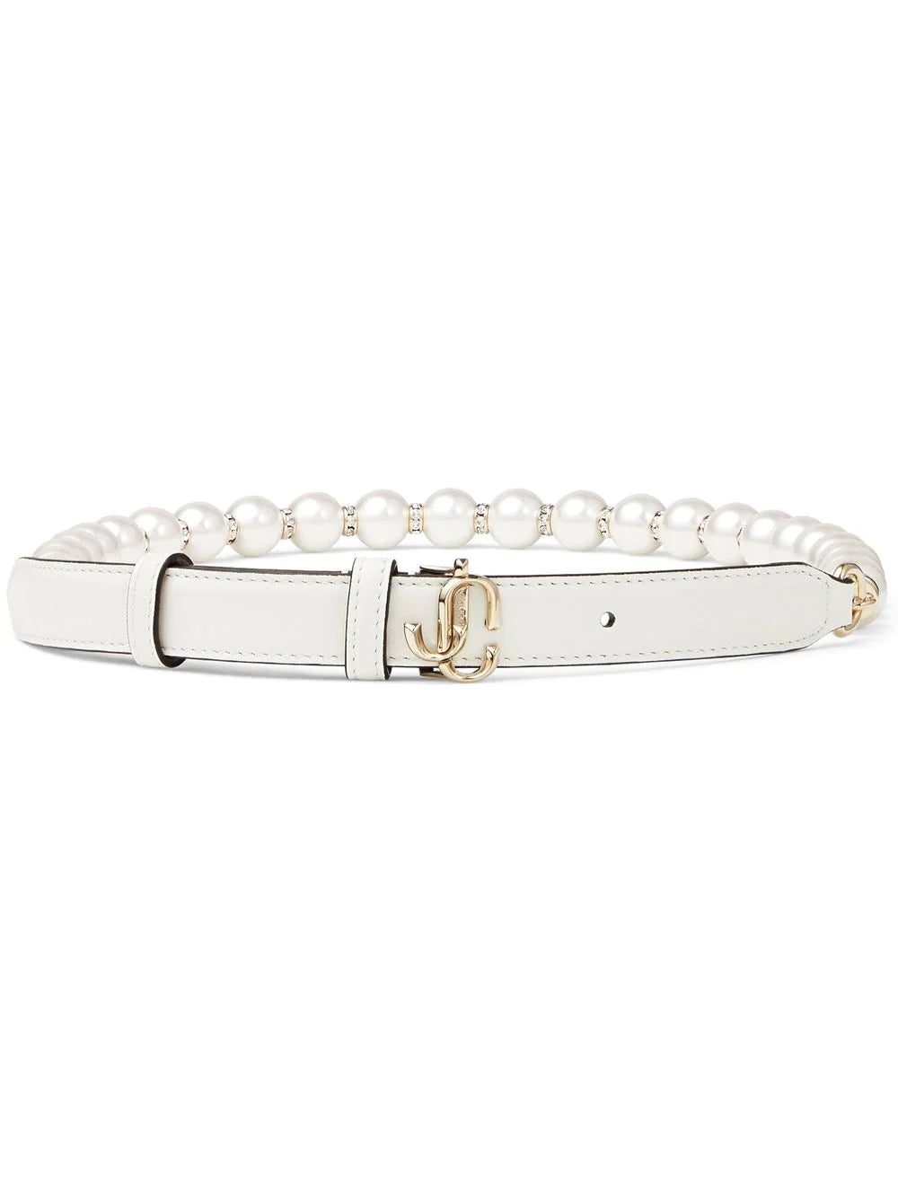 Jimmy Choo JC pearl-chain belt