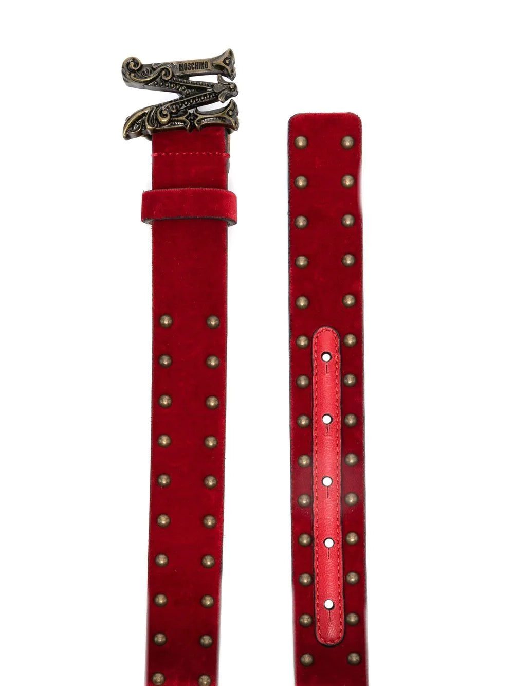 Moschino logo-buckle studded belt - Image 2