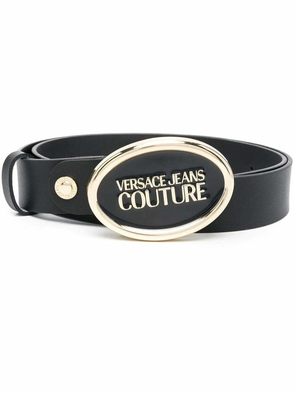 Versace Jeans Couture logo-buckle leather belt