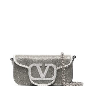 Valentino Garavani  small Locò embroidered shoulder bag