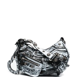 Balenciaga Le Cagole graffiti shoulder bag