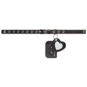 Balenciaga  mirror charm leather belt