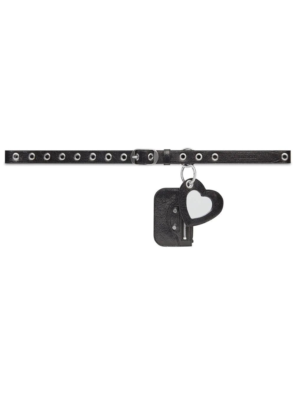 Balenciaga mirror charm leather belt