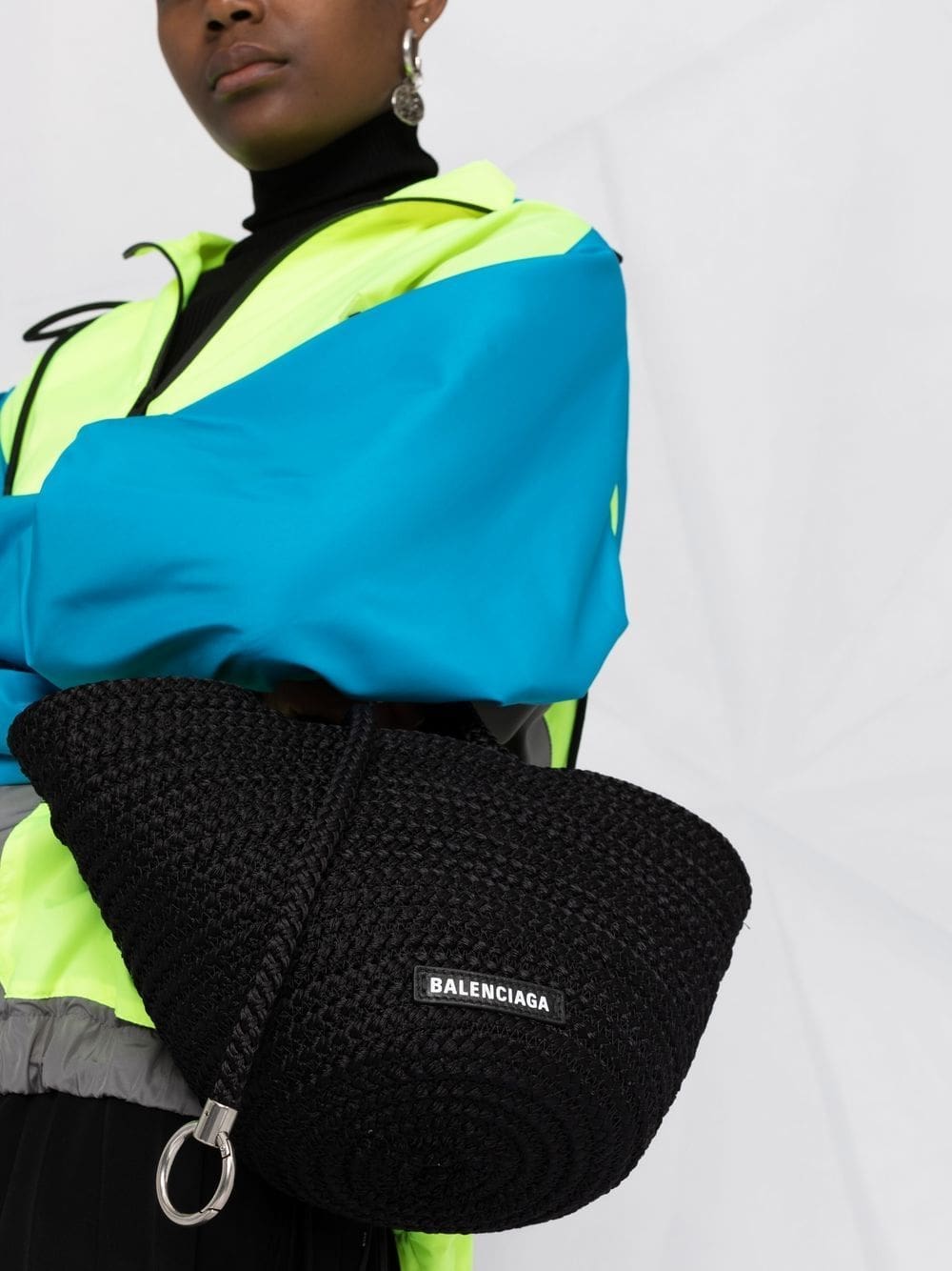 Balenciaga small Ibiza woven basket bag - Image 3