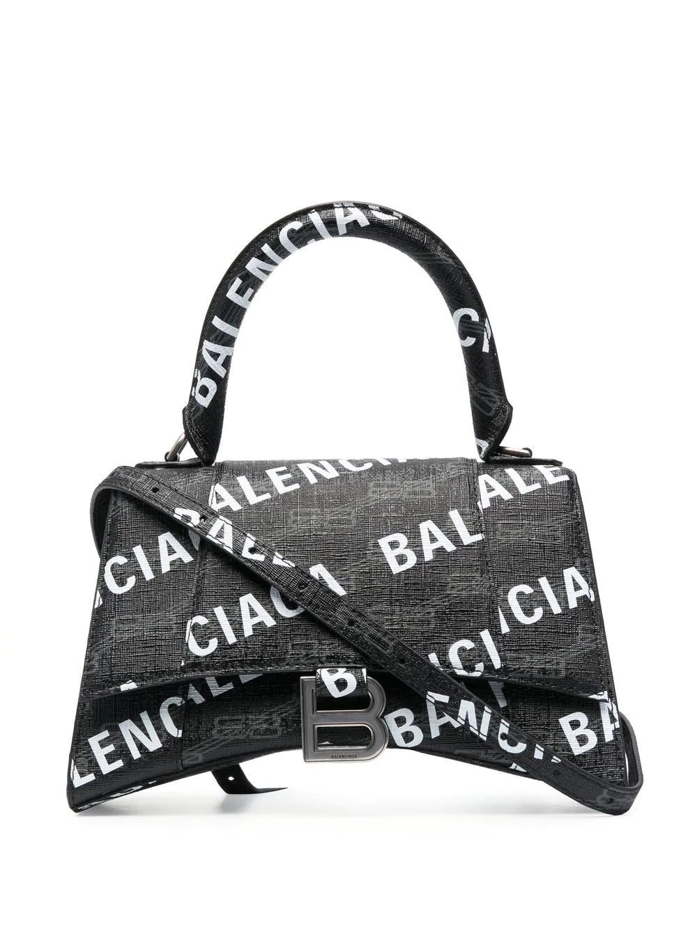 Balenciaga Hourglass logo-print leather tote bag
