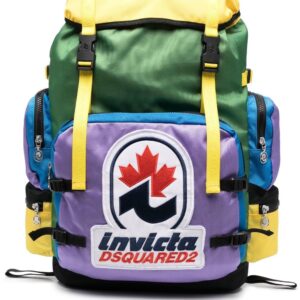 Dsquared2 logo-patch colour-block backpack