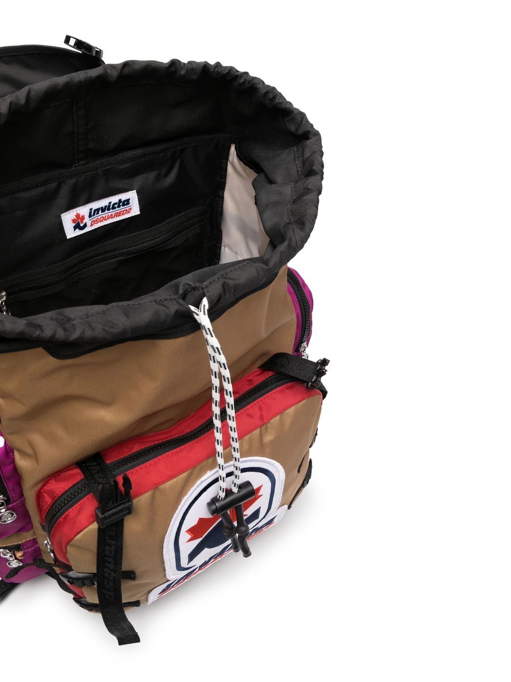 Dsquared2 patch-detail colour-block backpack - Image 5
