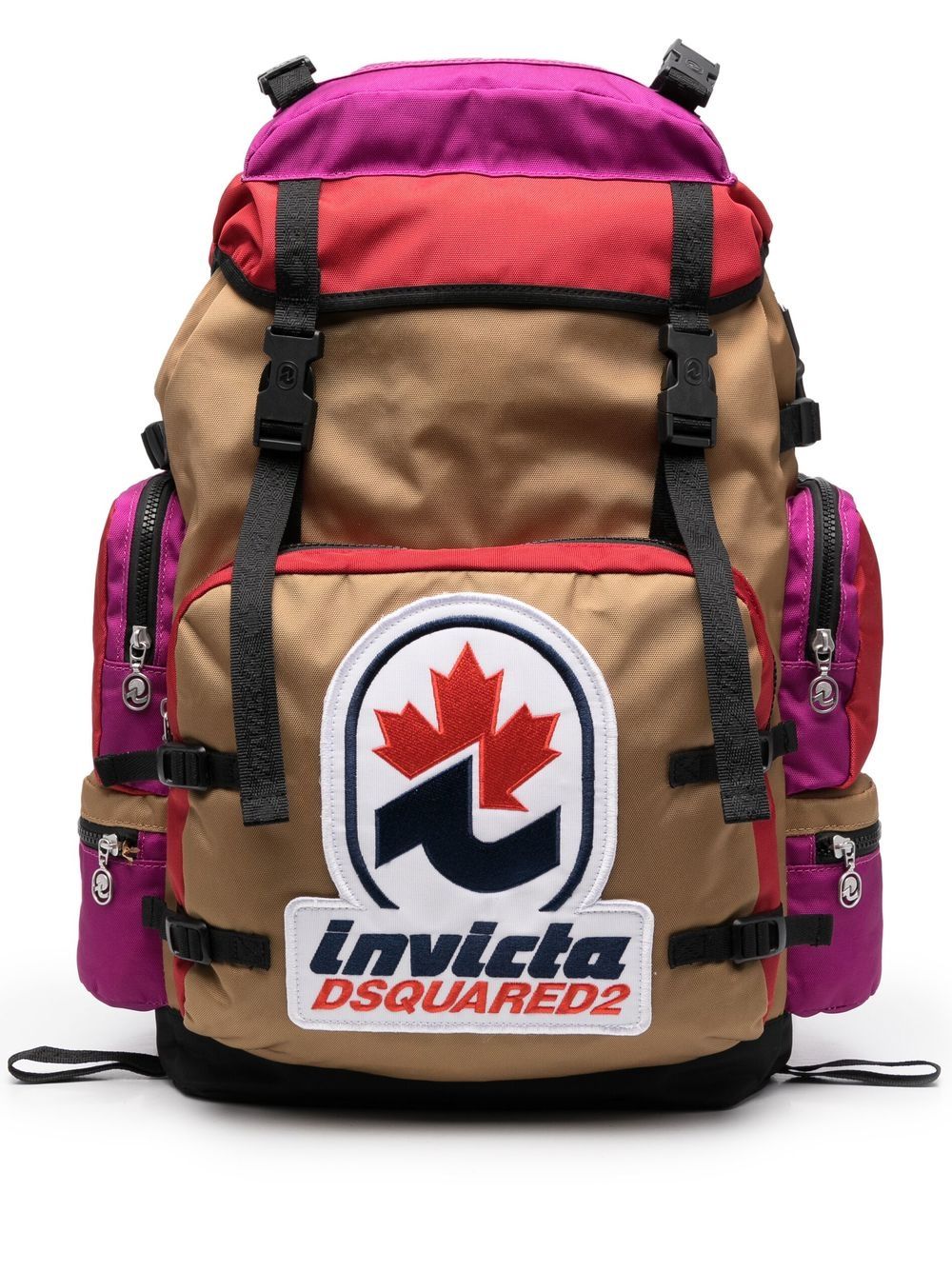 Dsquared2 patch-detail colour-block backpack