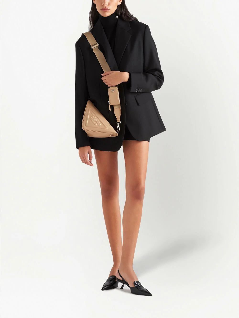 Prada logo plaque shoulder bag - Image 2