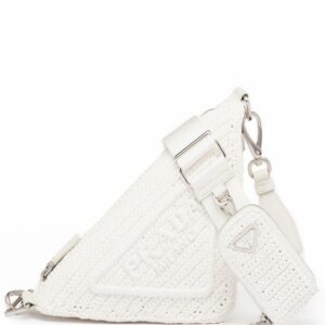 Prada raffia Triangle shoulder bag