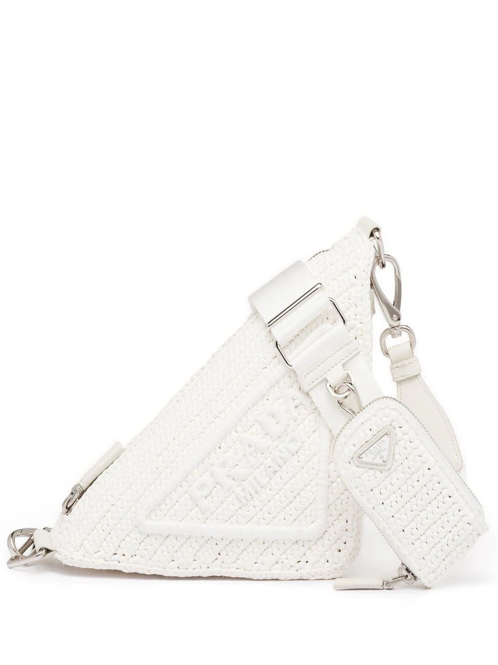 Prada raffia Triangle shoulder bag