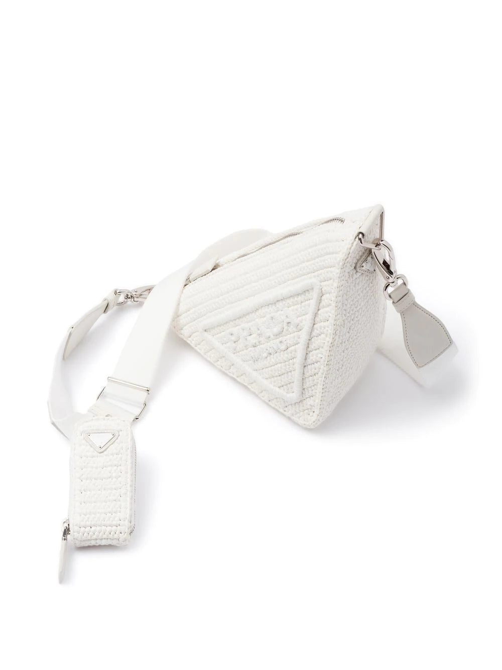 Prada raffia Triangle shoulder bag - Image 4
