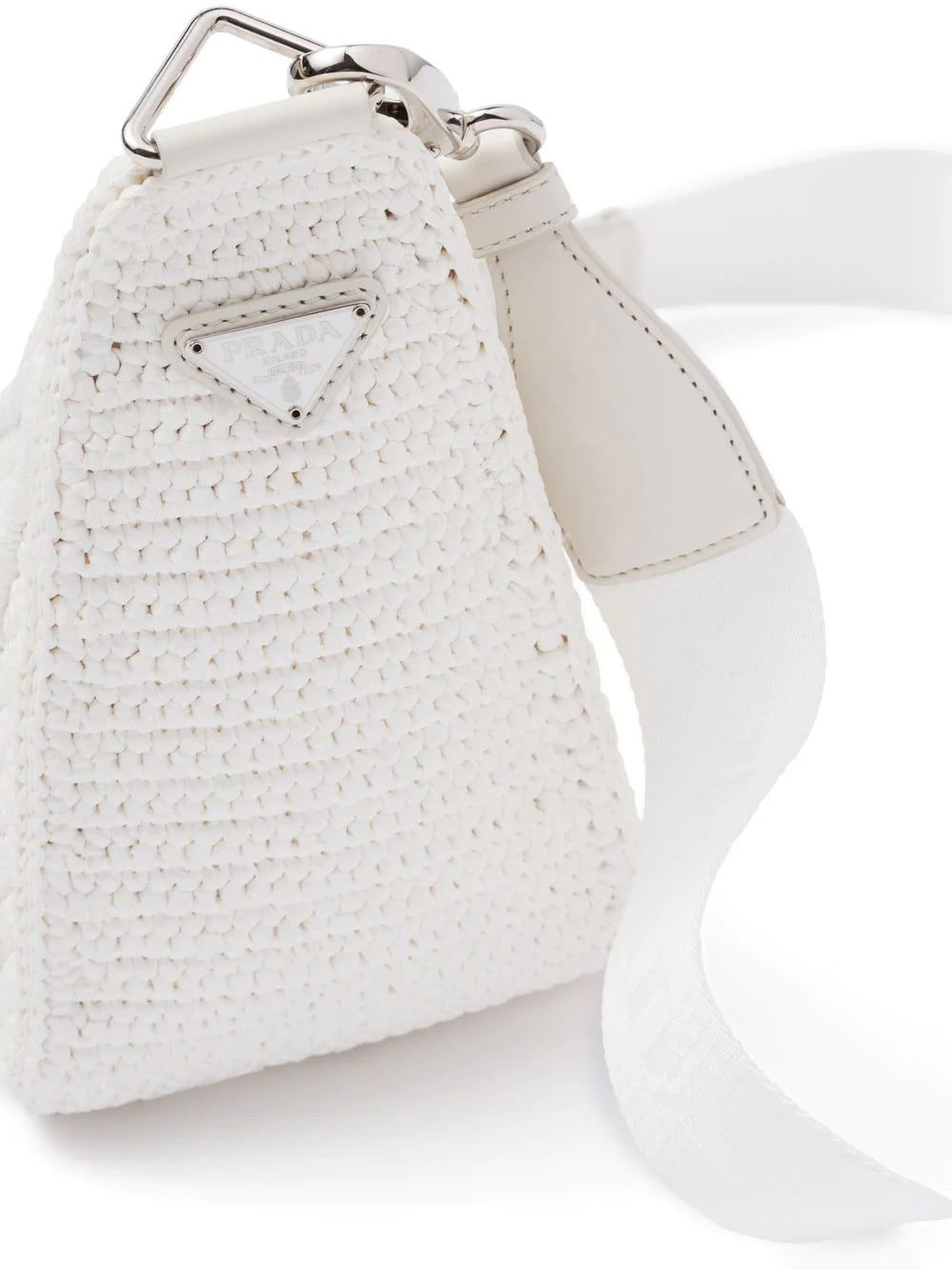Prada raffia Triangle shoulder bag - Image 5
