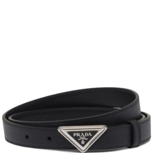 Prada  logo-buckle Saffiano leather belt