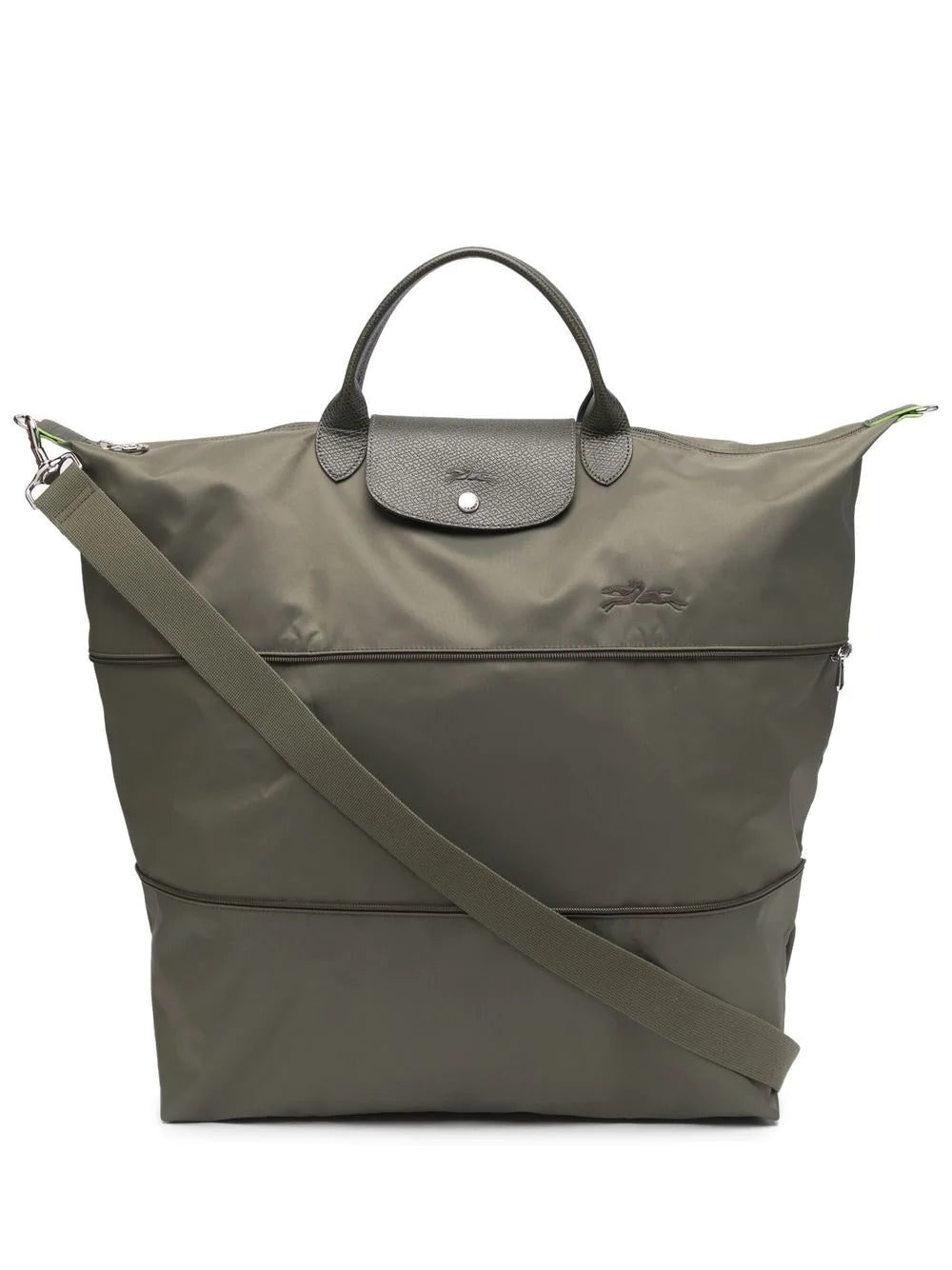 Longchamp Le Pliage Green expandable holdall