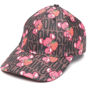 Moschino mouse-print logo cap