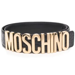 Moschino  crocodile-effect leather belt