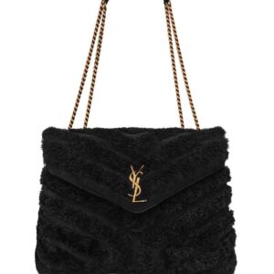Saint Laurent Loulou medium shearling shoulder bag